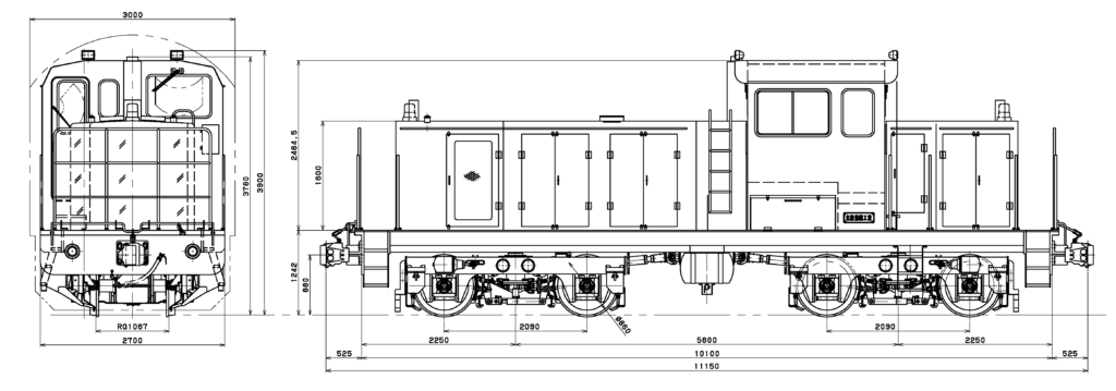 45-ton diesel locomotive for on-premise transportation