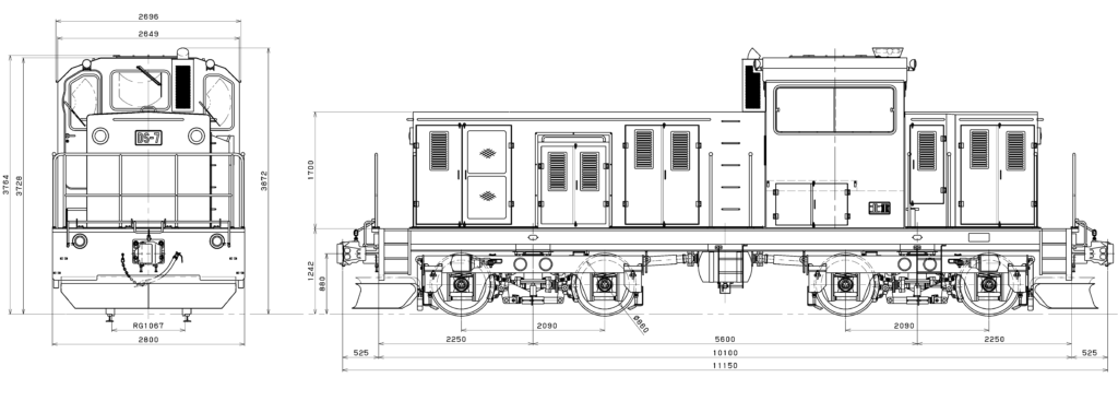 45-ton diesel locomotive for on-premise transportation