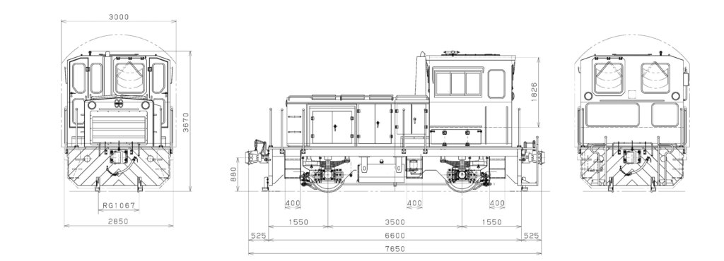 28-ton diesel locomotive for on-premise transportation