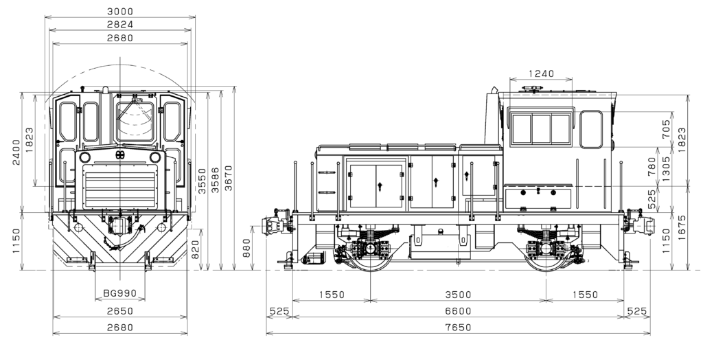 25-ton-class diesel locomotive for standard railway tracks