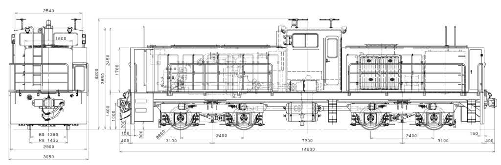 Remote-controlled 80-ton diesel locomotive