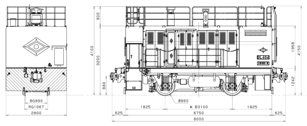 テレコン操縦式25t機関車