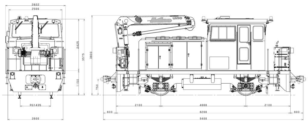 29-ton crane motor car