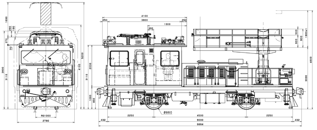 Overhead line inspection vehicle