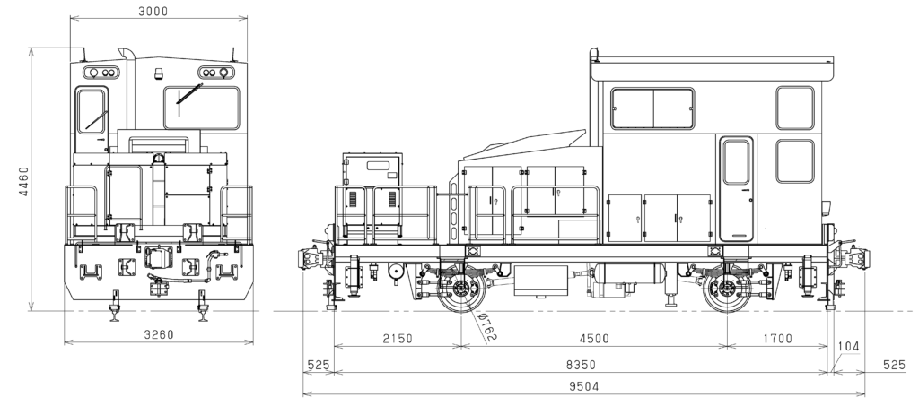Large rail track motor cars for Shinkansen