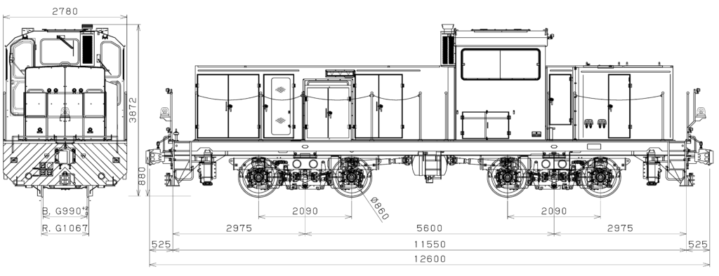 4-axle large track motor car