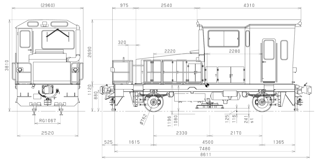 Track motor car for conventional  tracks