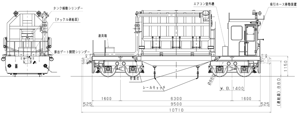 Ballast vacuum tank vehicle